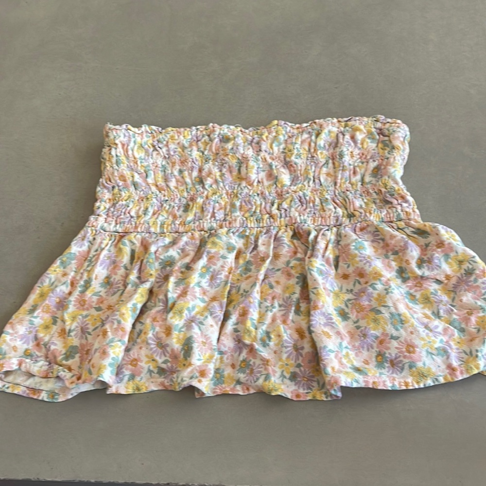 AEO Floral Smocked Tube Top